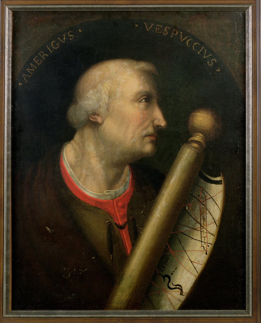 Amerigo Vespucci (1452-1512) autorstwa American School