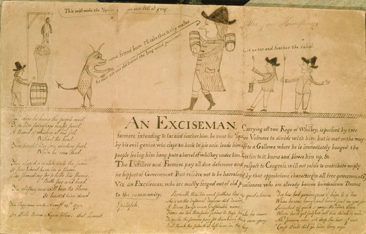 Akcyzator, ok. 1790 (rysunek) autorstwa American School