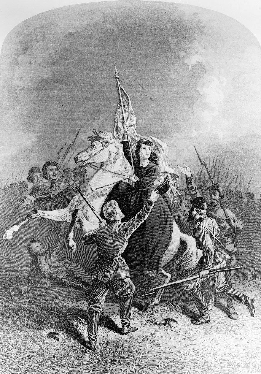 Annie Etheridge Hooks (1839-1913) ilustracja z filmu Praca dla kobiet podczas wojny secesyjnej autorstwa American School
