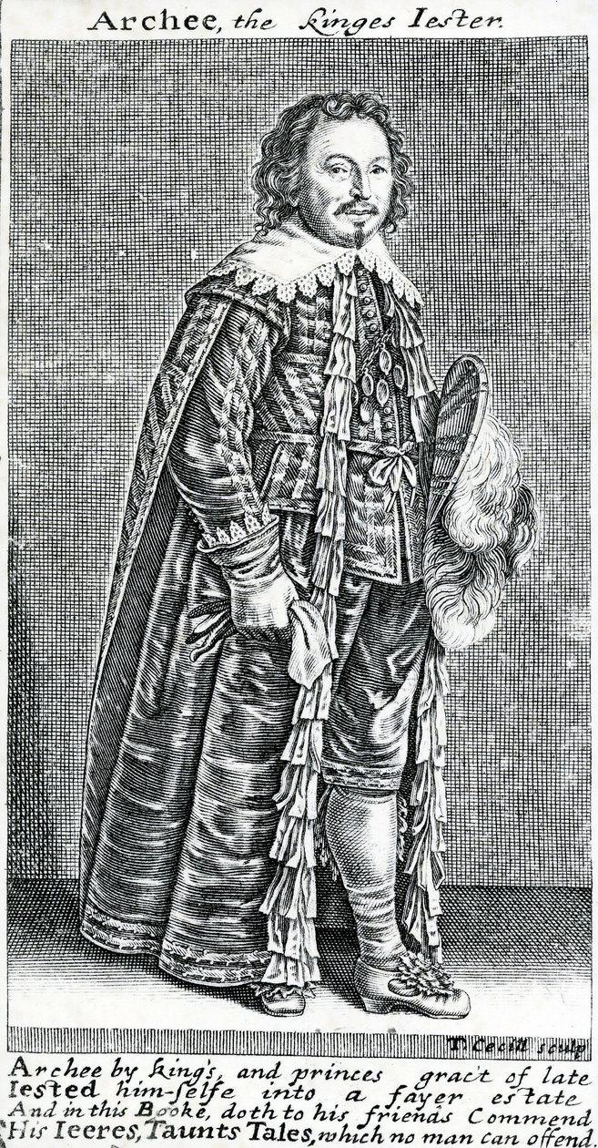Archee, błazen królów, portret Archibalda Armstronga, autorstwa Thomasa Cecilla, 1639-1640 autorstwa American School