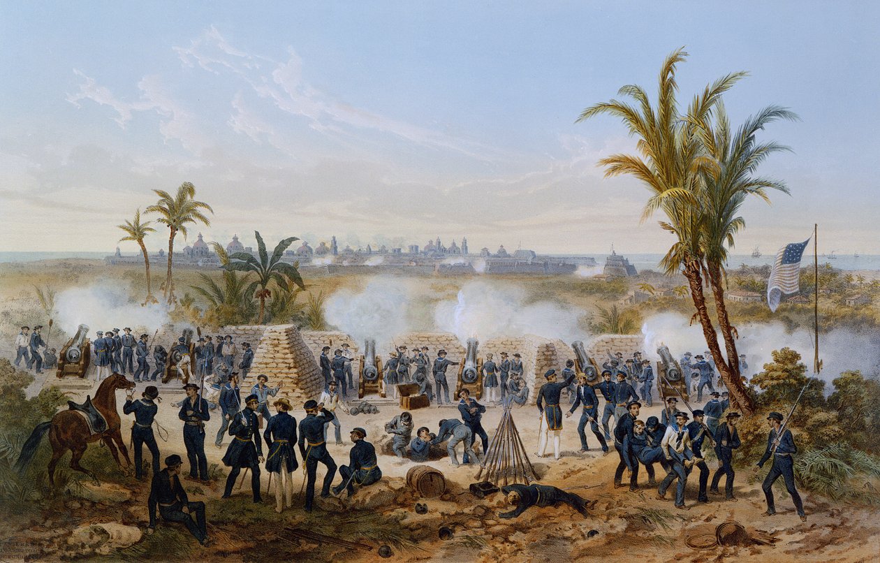 Bombardowanie Veracruz, marzec 1847 autorstwa American School
