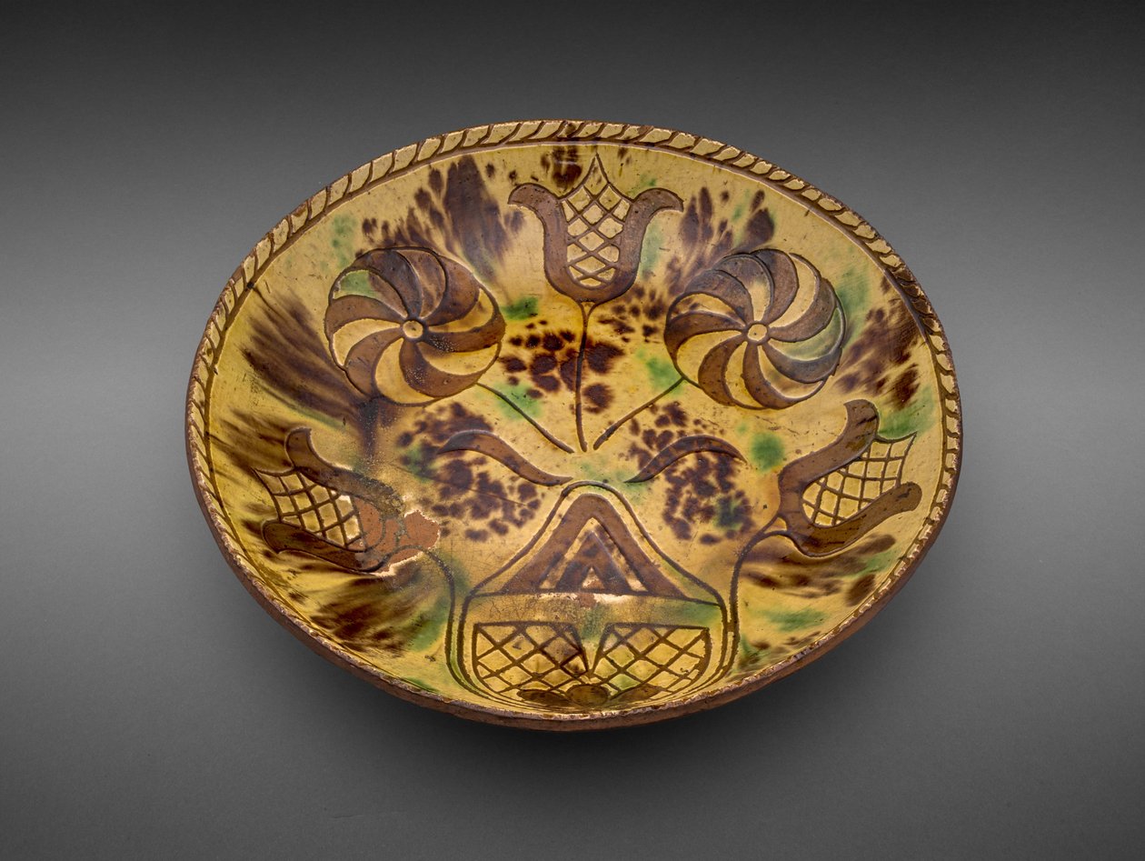 Miska, ok. 1800 (zastawa poślizgowa) autorstwa American School