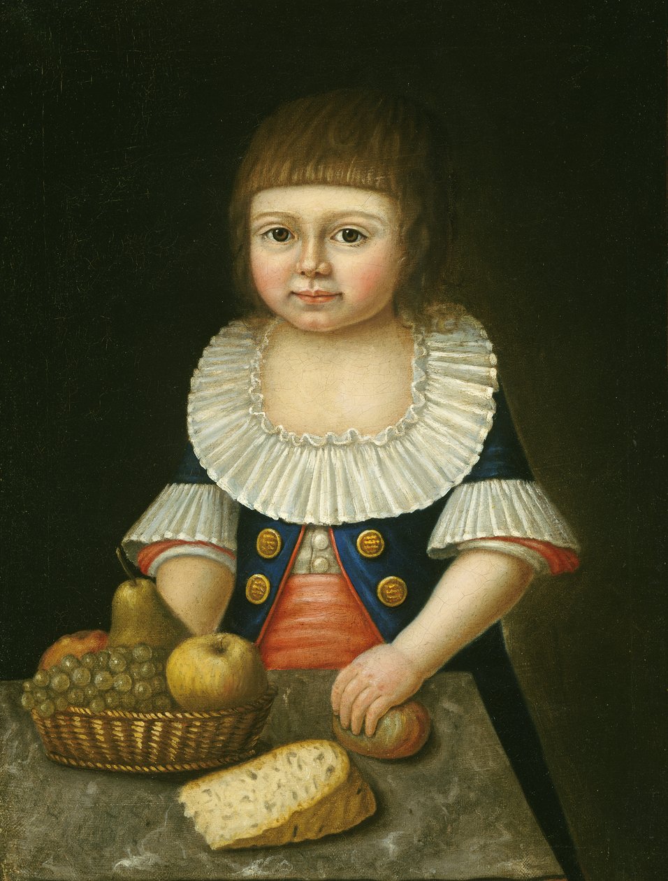 Chłopiec z koszem owoców, ok. 1790 autorstwa American School