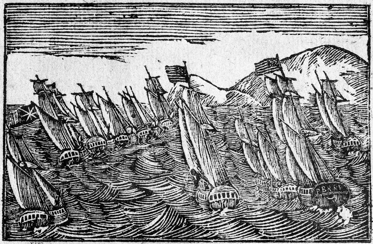 Genialne zwycięstwo marynarki wojennej, ilustracja burtowa autorstwa American School