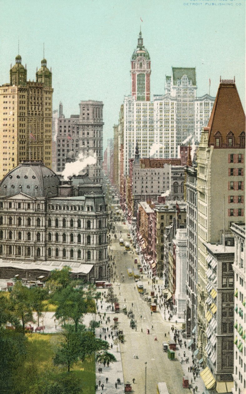 Broadway, Nowy Jork (kolor lito) autorstwa American School