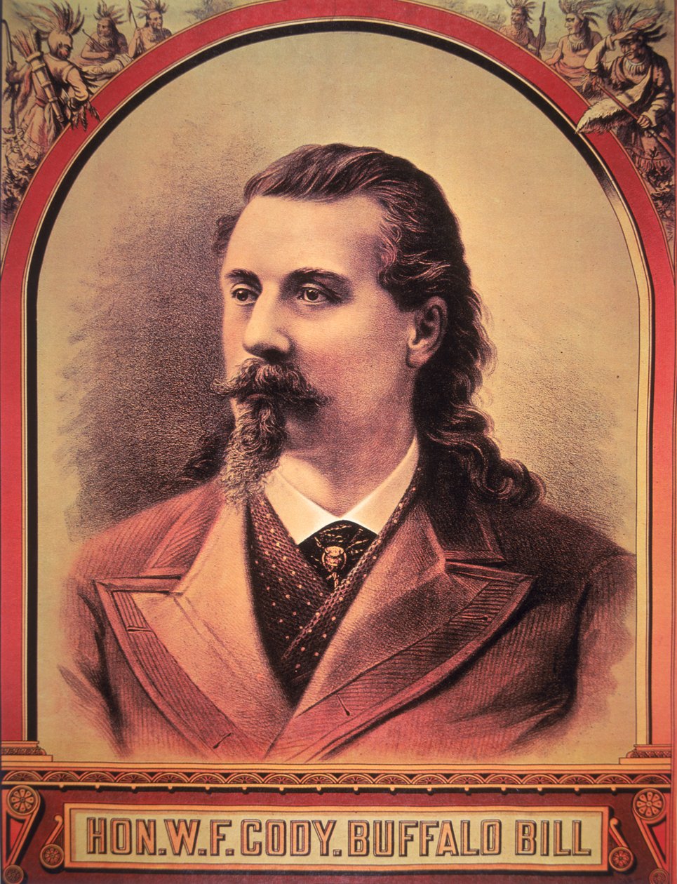 Buffalo Bill (1846-1917) 1886 (kolor lito) autorstwa American School