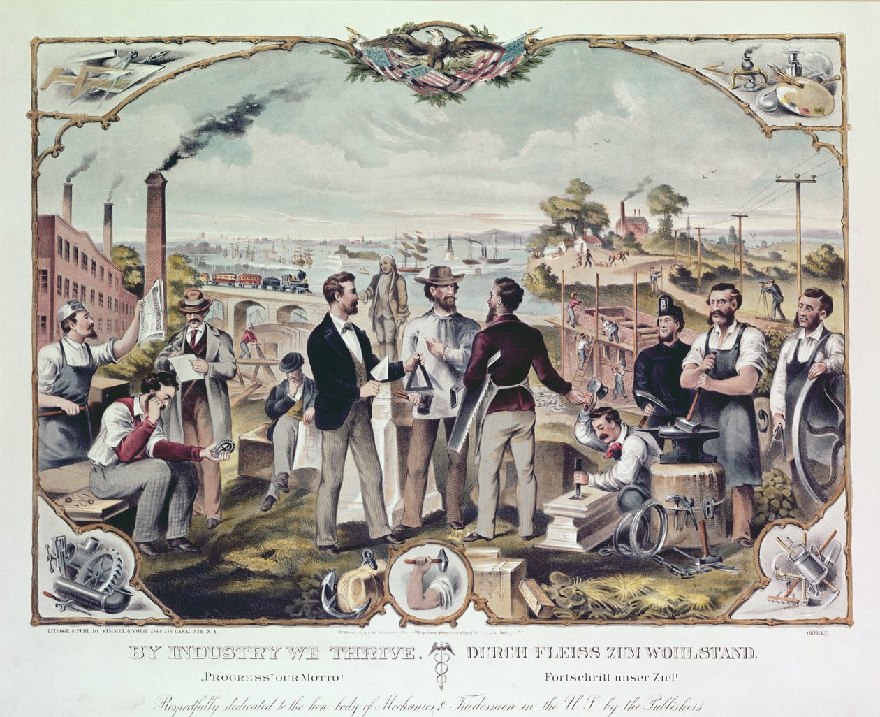 By Industry We Thrive, opublikowanej przez Kimmel i Voigt, 1873 autorstwa American School