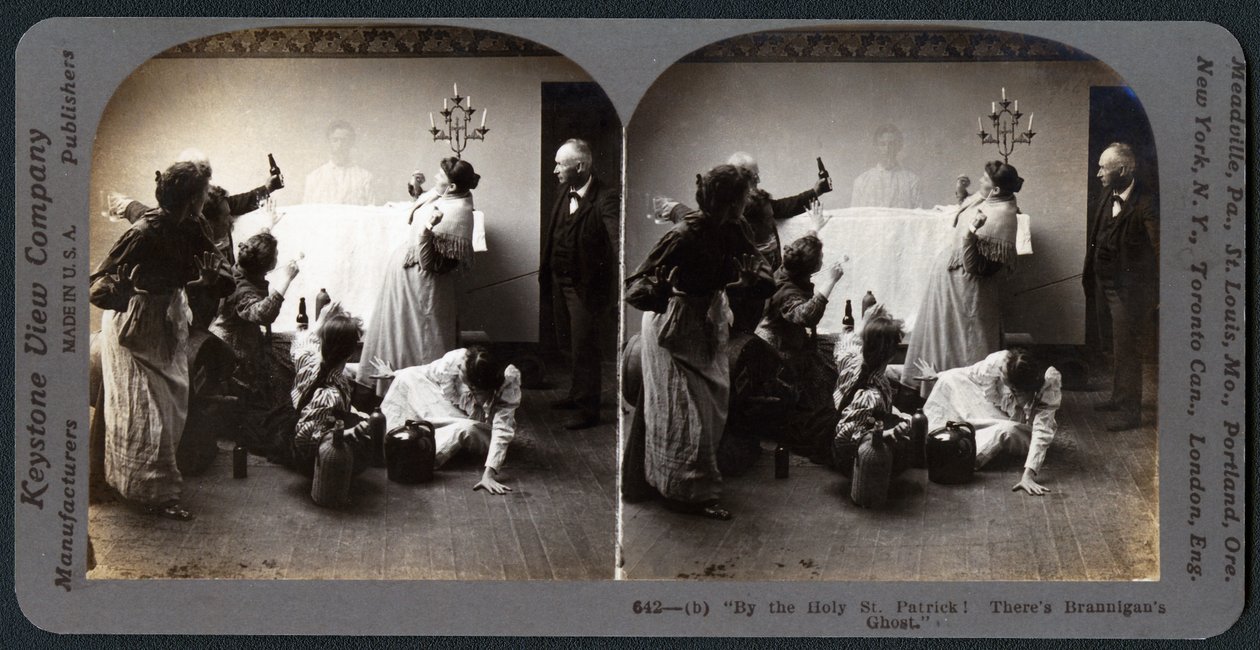 Na Świętego Patryka! Theres Brannigans duch (stereograf) autorstwa American School