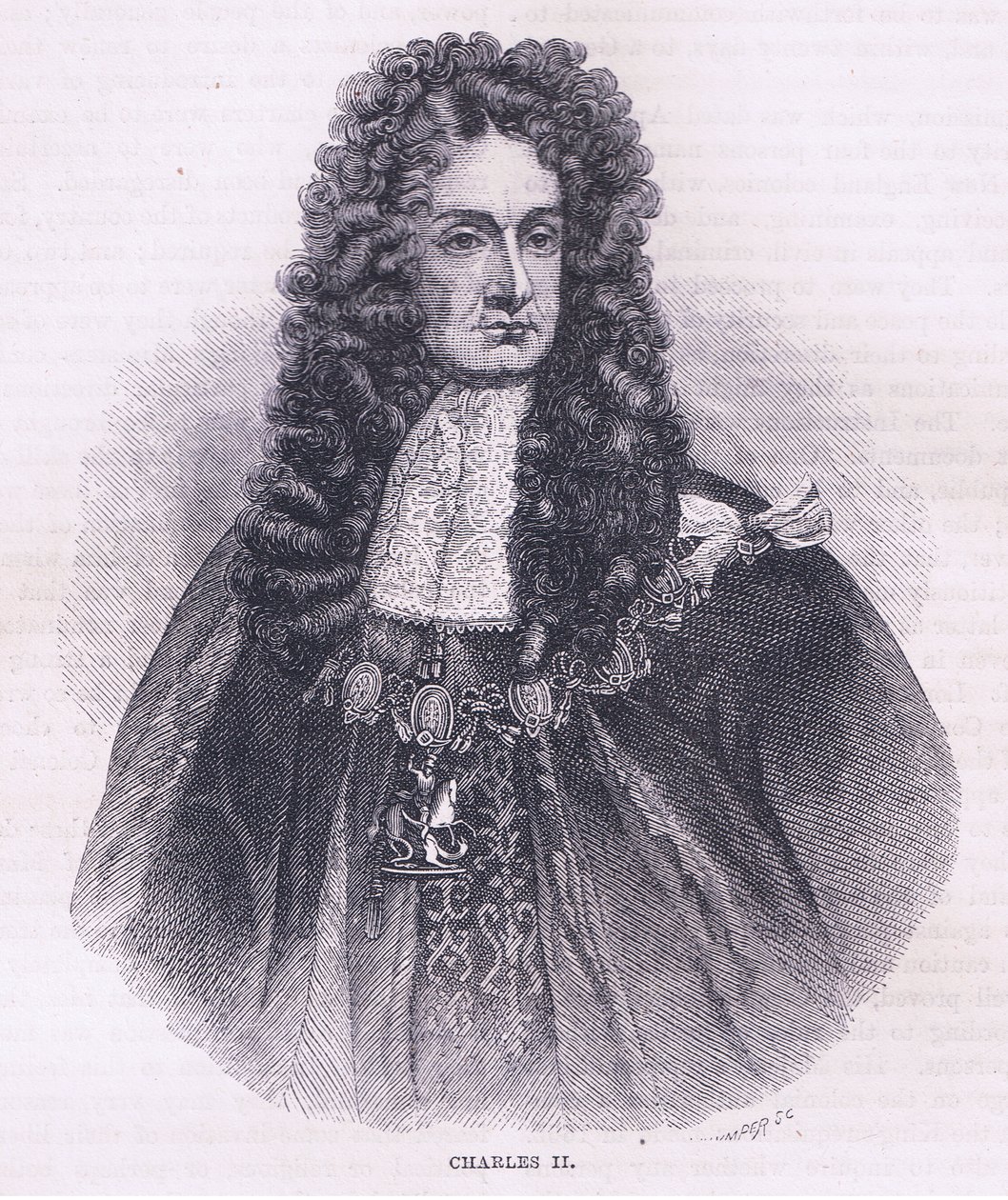 Karol II (1664), ilustracja z pubu Cassell