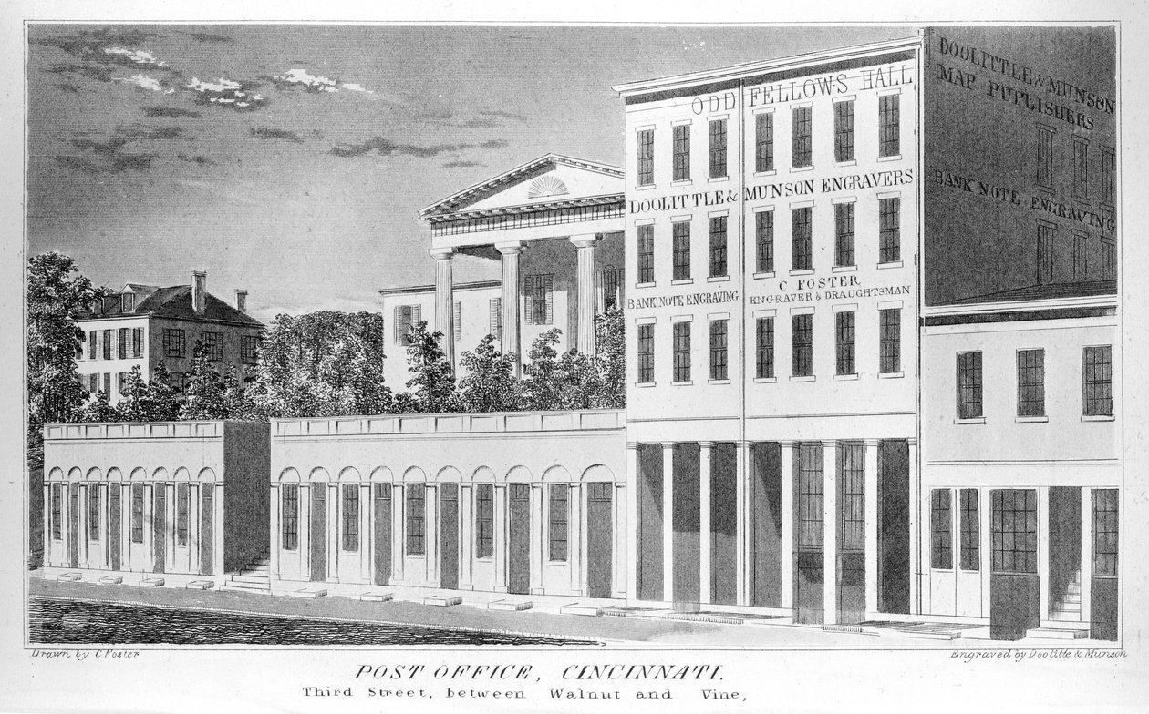 Urząd Pocztowy w Cincinnati, Trzecia Ulica, 1841 autorstwa American School