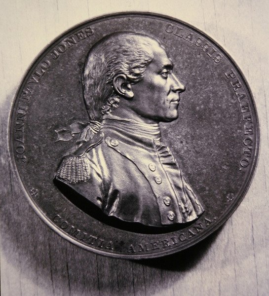Medal pamiątkowy John Paul Jones, według portretu Jean-Antoine Houdona autorstwa American School