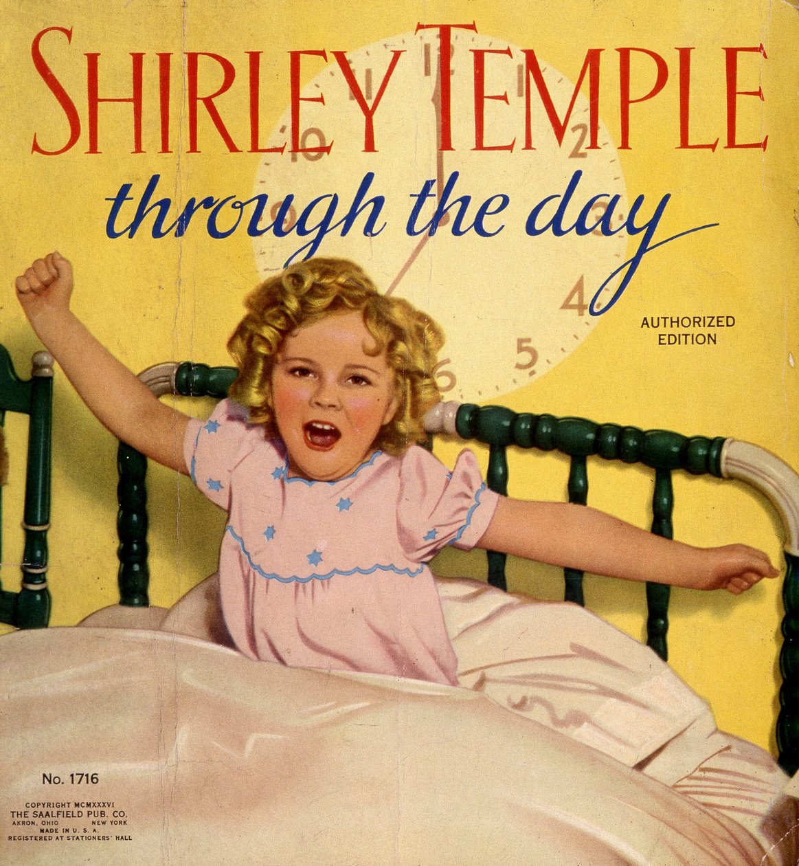 Okładka amerykańskiego magazynu: Shirley Temple, amerykańska aktorka filmowa w wieku 6 lat (1929-). autorstwa American School