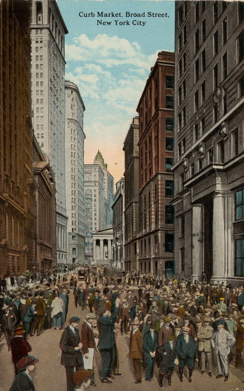 Curb Market, Broad Street, Nowy Jork autorstwa American School