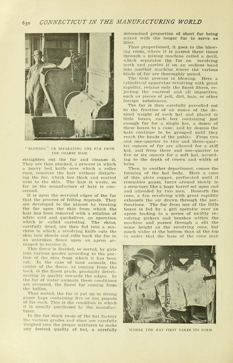 „Danbury prowadzi świat w kapeluszach” J. Moss Ives, z The Connecticut Magazine v.7 autorstwa American School