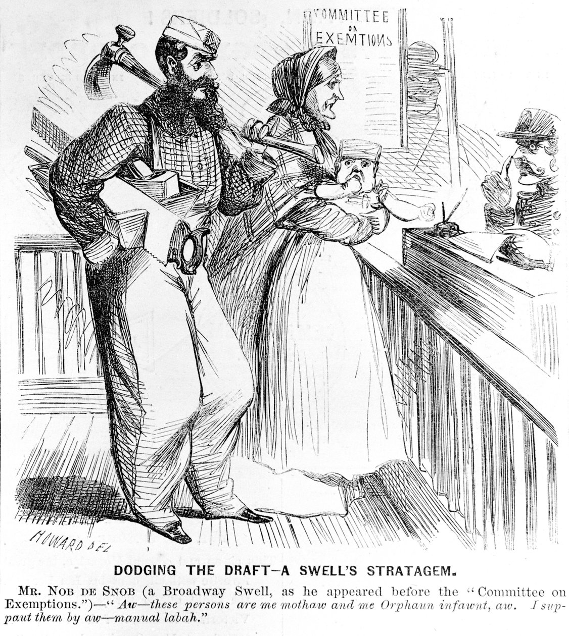 Unikanie przeciągu - spuchnięty podstęp, z Ilustrowanej Gazety Franka Leslie, 19 września 1863 autorstwa American School