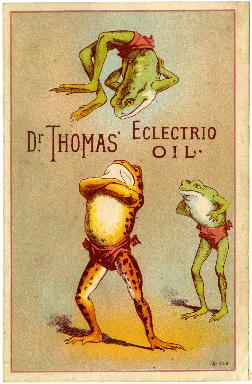 Dr. Thomas" Eclectric Oil! [karta handlowa], ok. 1880-1910 autorstwa American School