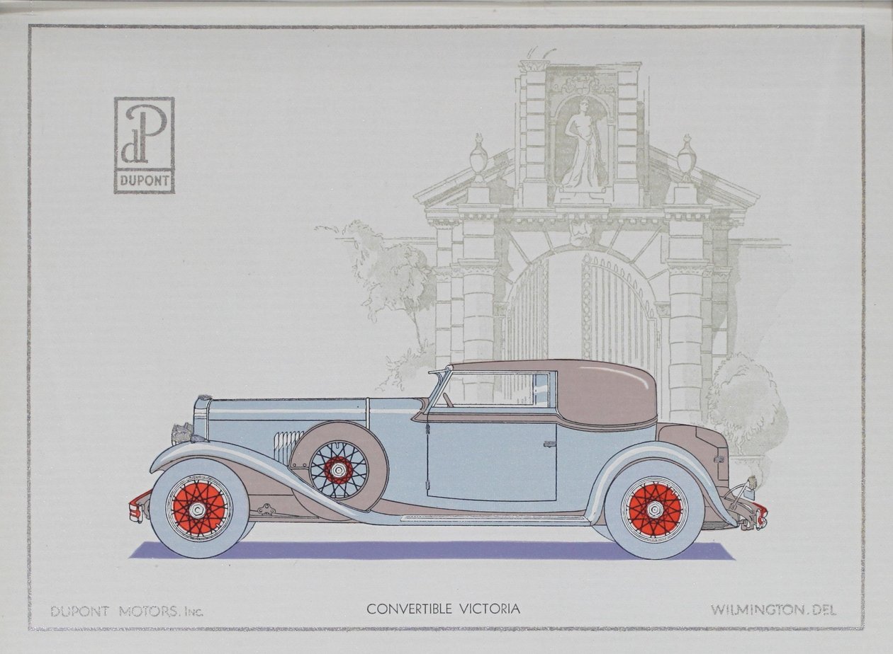 DuPont Motor Cars: kabriolet Victoria, 1921 autorstwa American School