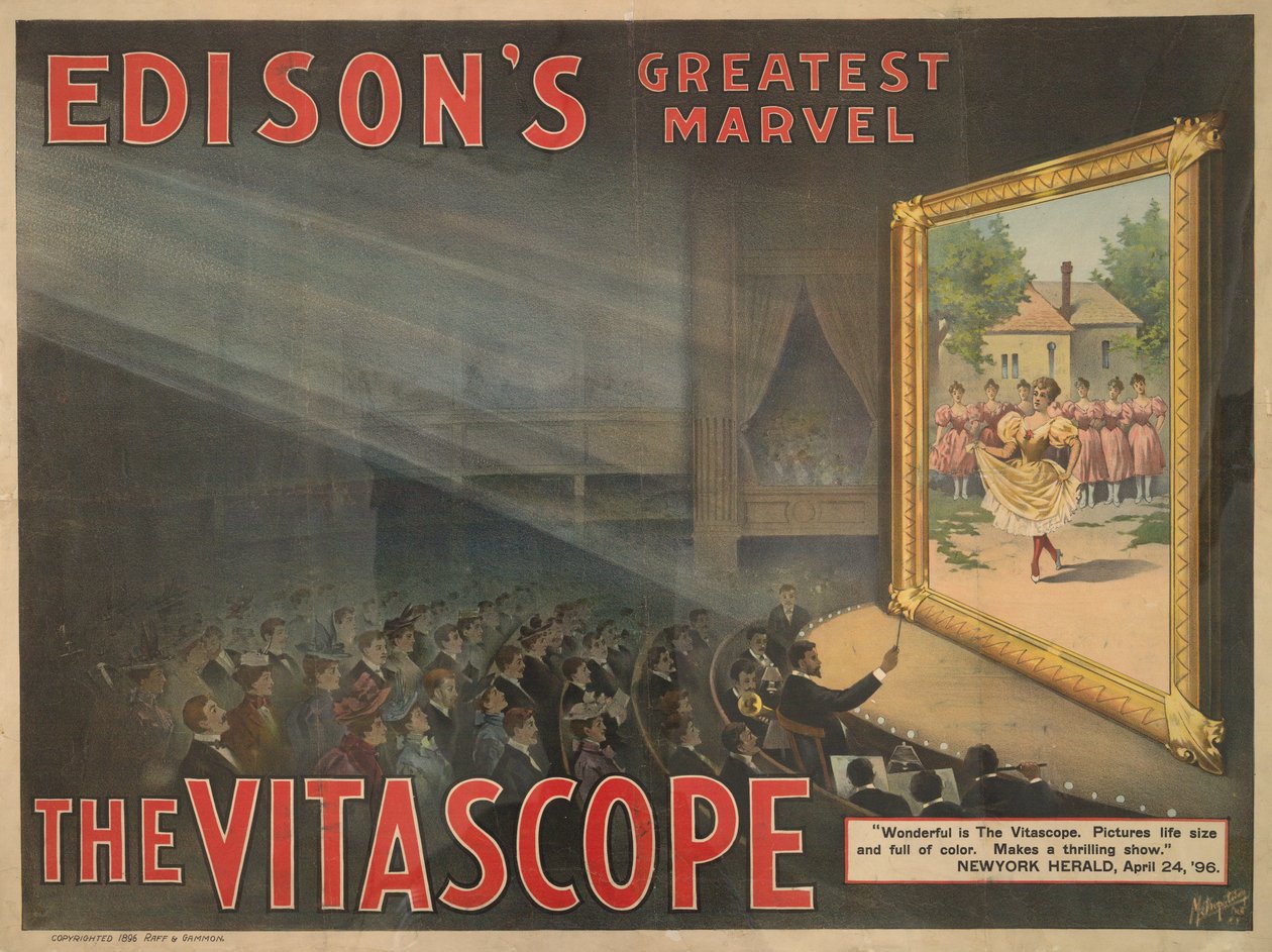 Największe cudo Edisona — Vitascope, 1896 r. autorstwa American School
