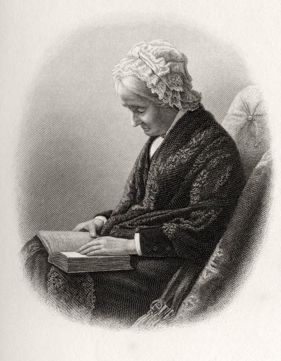 Eliza Ballou Garfield, z książki „From Log Cabin to White House” Williama M. Thayera, opublikowane przez Hodder und Stoughton, 1905 autorstwa American School