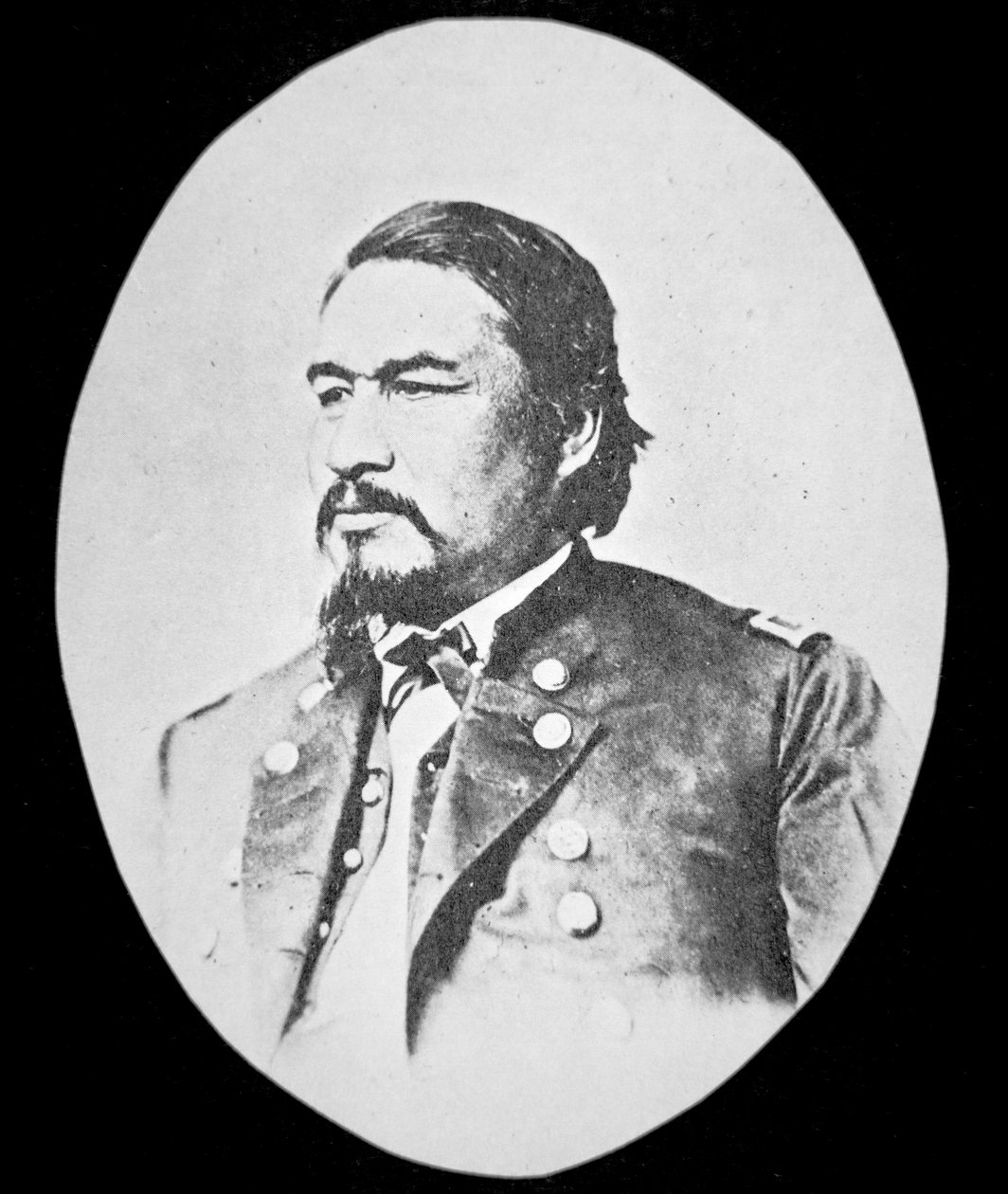Ely Samuel Parker (1828-95) Seneka Chief i Federalny Komisarz ds. Indian (lito) autorstwa American School