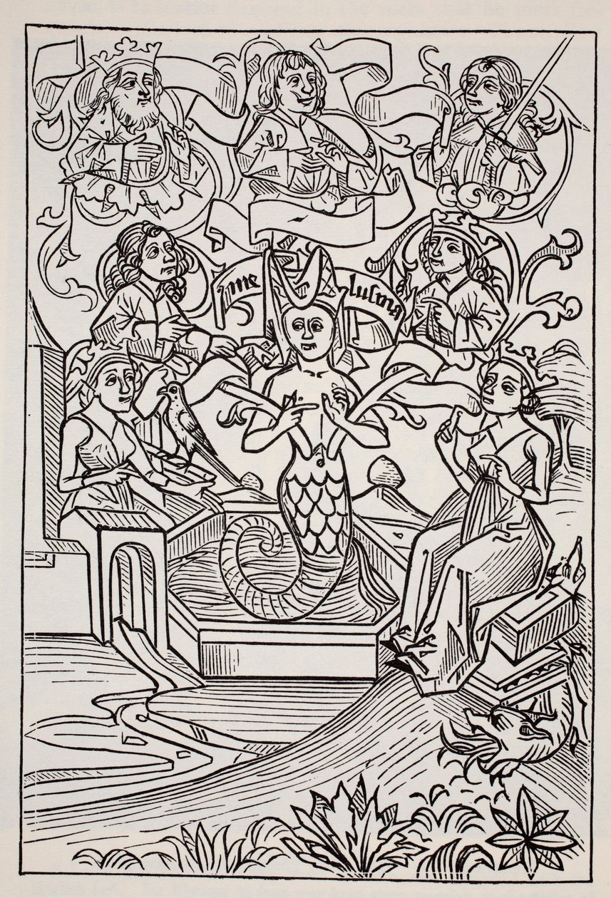 Fay Melusine, z The World Guide to Gnomes, Fairies, Elves and Other Little People autorstwa Thomasa Keightleya (1789-1872) Opublikowano 1880 autorstwa American School
