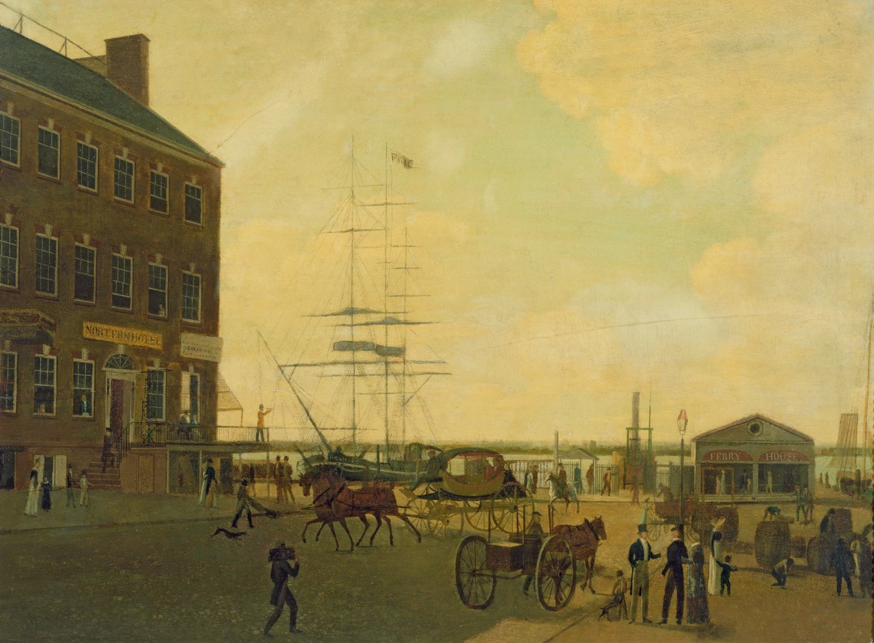 Stopa Cortlandt Street, Nowy Jork, c.1818-49 autorstwa American School