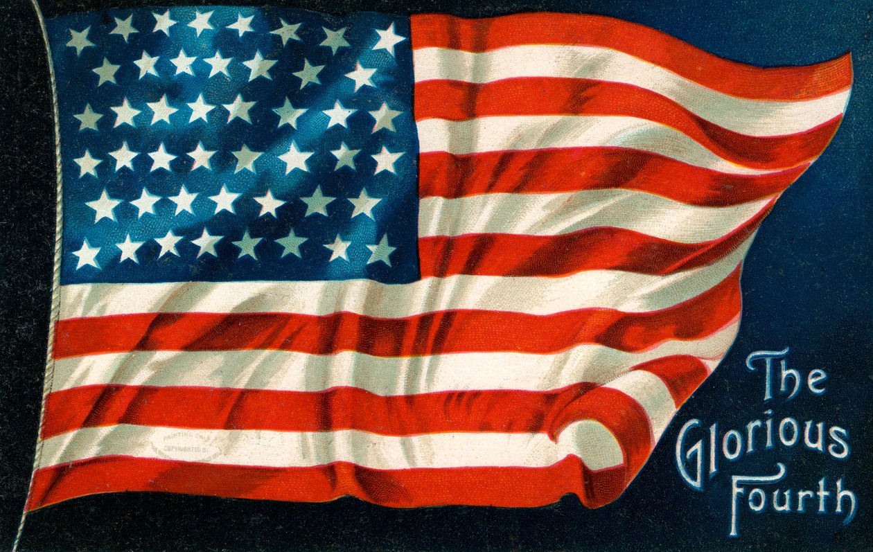 Flaga amerykańska czwartego lipca autorstwa American School