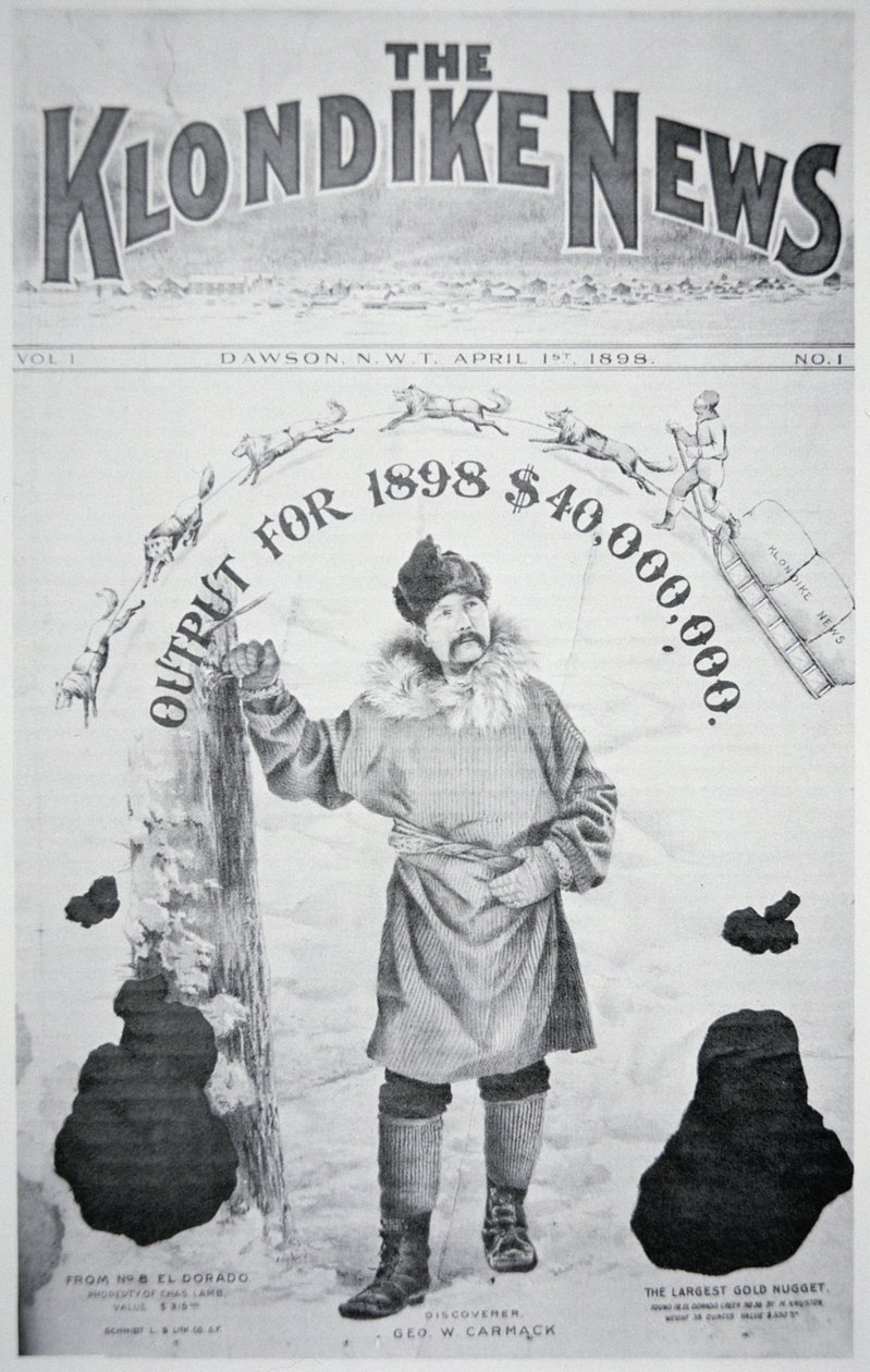 Przednia okładka „The Klondike News” autorstwa American School