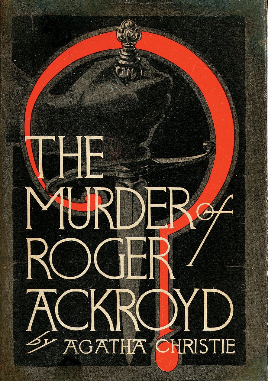 Przednia okładka książki "The Murder or Roger Ackroyd" autorstwa Agathy Christie autorstwa American School