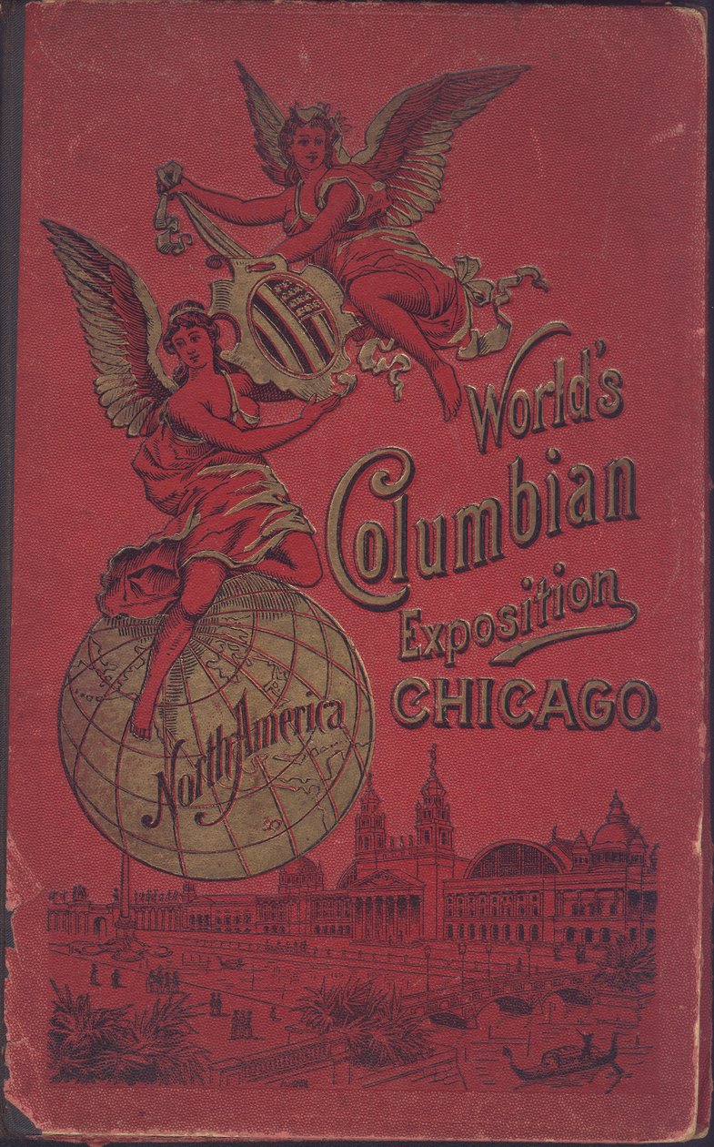 Przednia okładka przewodnika po Światowej Wystawie Kolumbijskiej w Chicago autorstwa American School