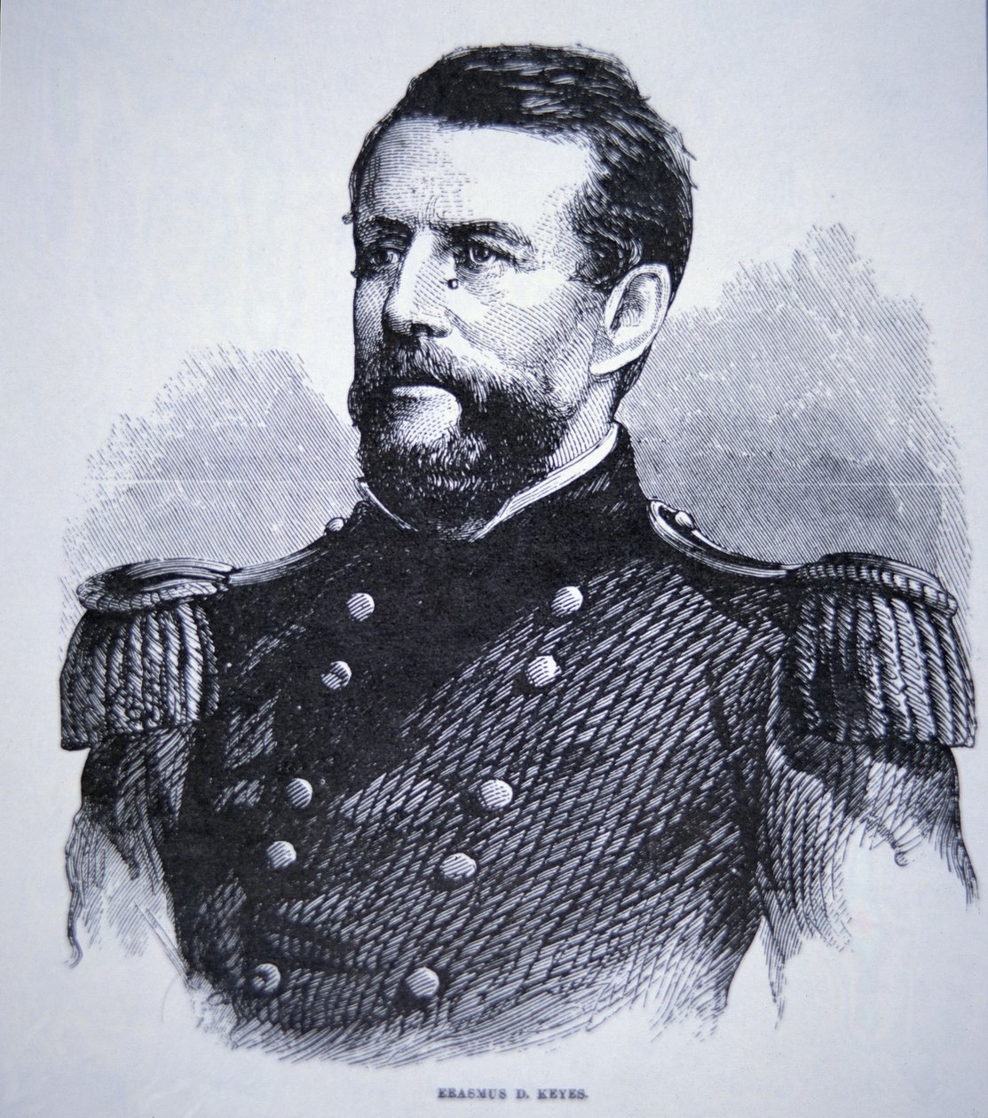 Ogólne Erasmus Keyes (1810-95) (grawerowanie) autorstwa American School