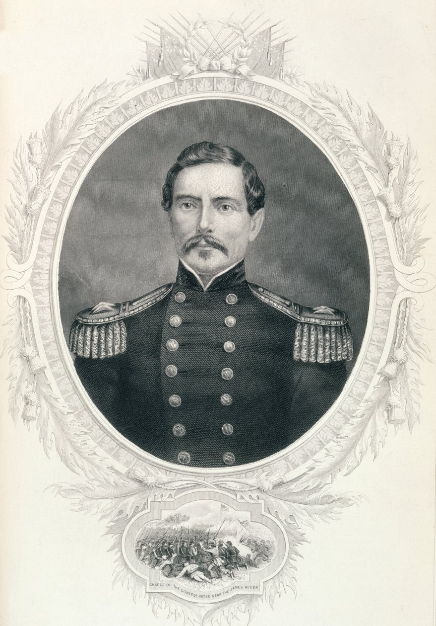 Generał Pierre Gustave Toutant Beauregard, z „Historii Stanów Zjednoczonych”, tom. II, Charles Mackay autorstwa American School