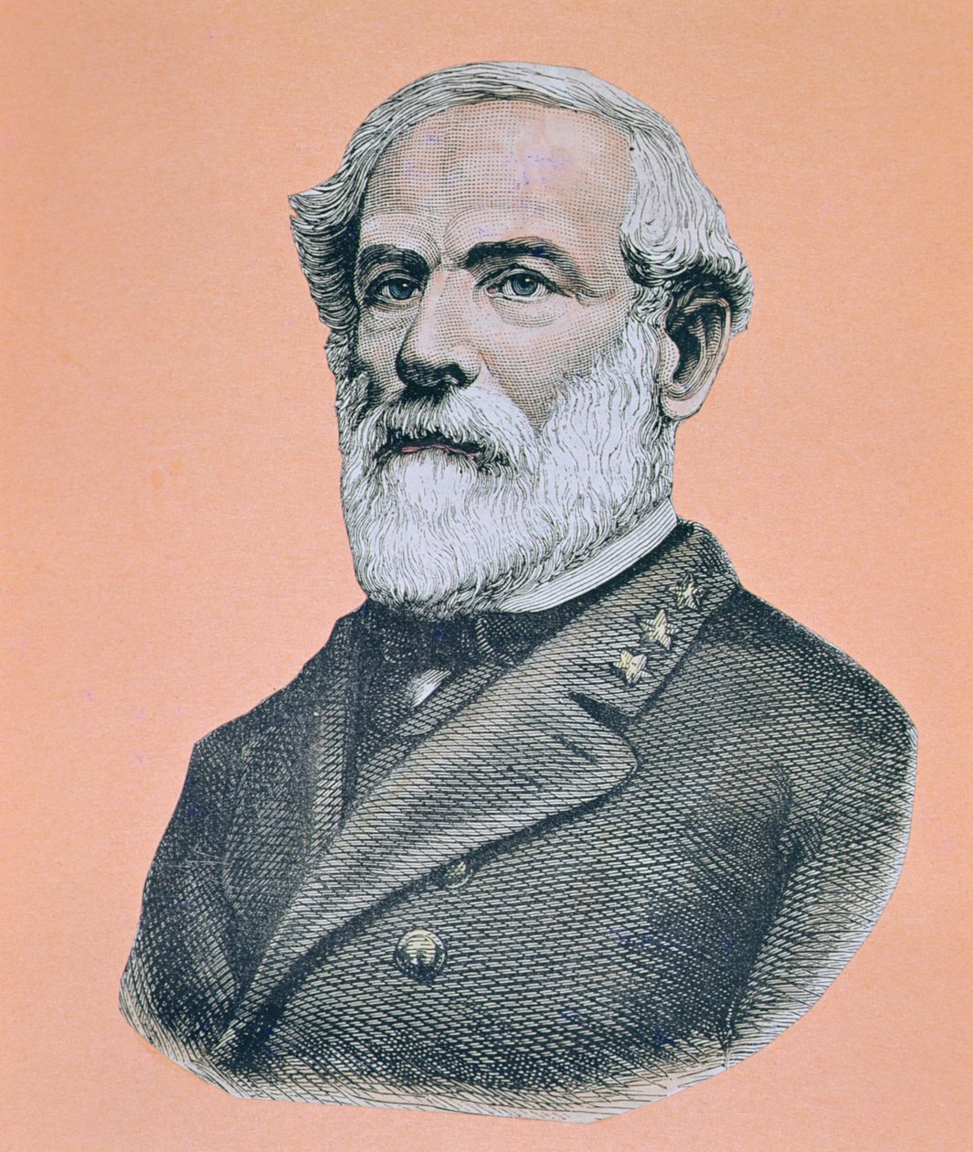 Generał Robert E. Lee (1807-70) (kolor lito) autorstwa American School