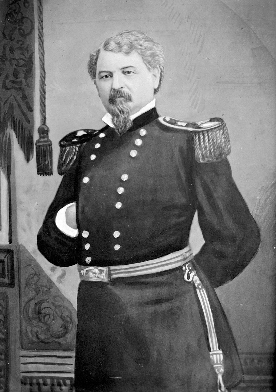 Generał Samuel D. Sturgis, ok. 1880-85 (wc na papierze) autorstwa American School