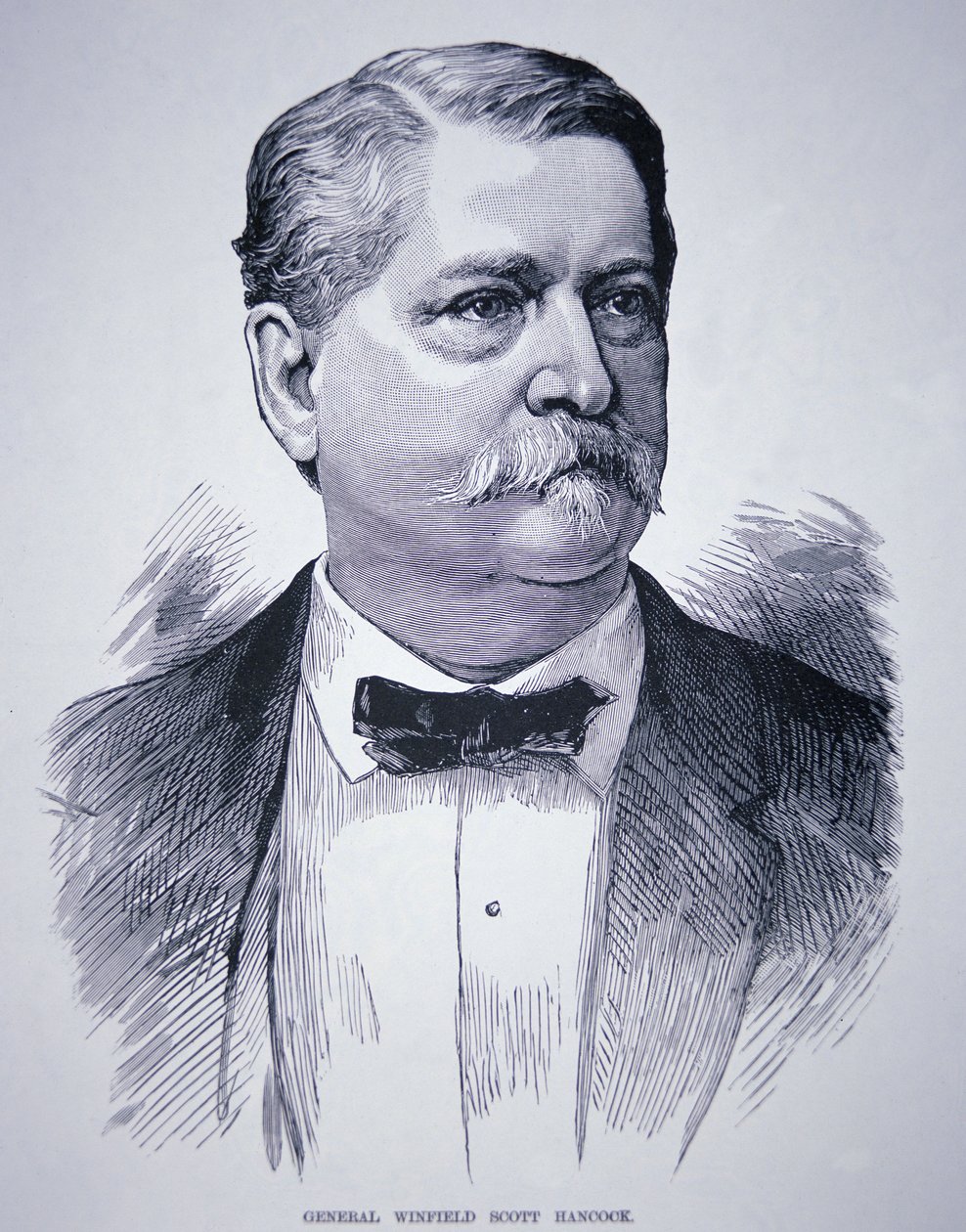 Generał Winfield Scott Hancock (1824-86) (grawerowanie) autorstwa American School