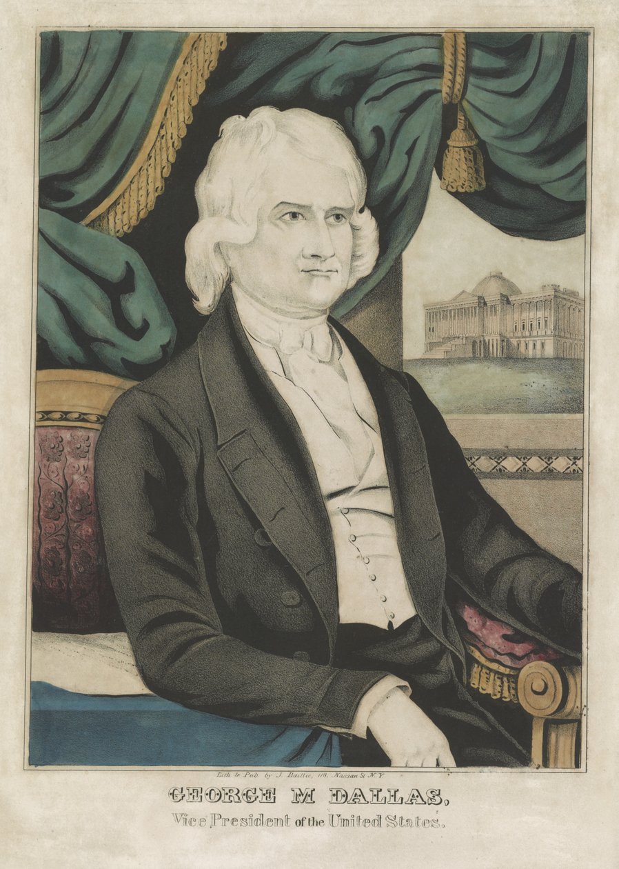 George M. Dallas, wyd. 1844 (kolorowa litografia) autorstwa American School