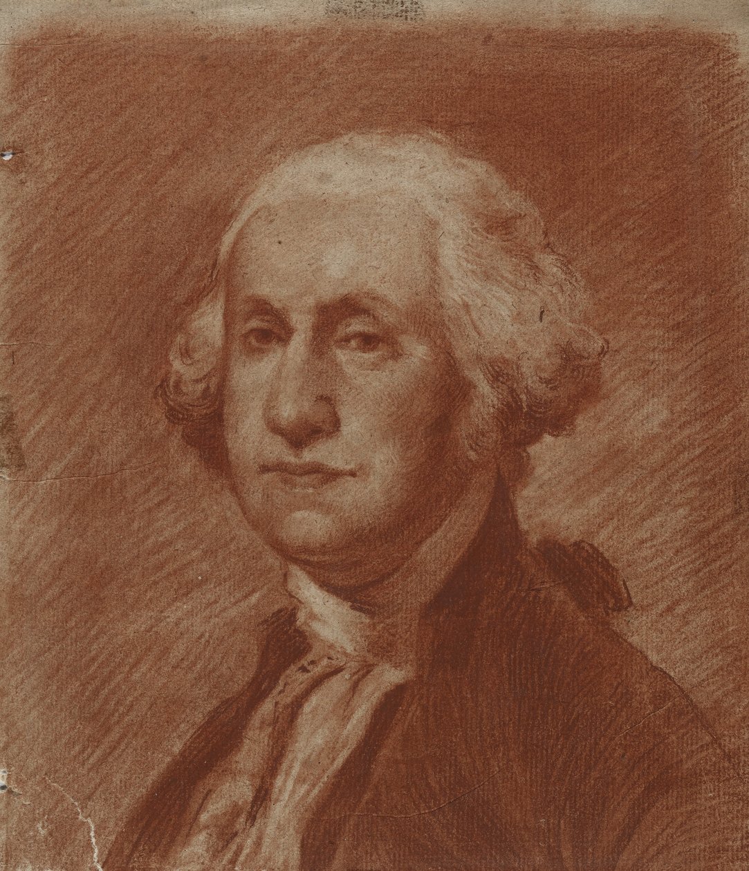 George Washington, początek XIX wieku (kredka Conte na papierze wykładanym) autorstwa American School