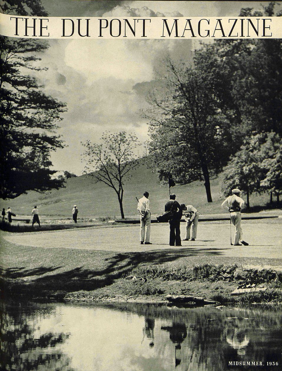 Golfers, przednia okładka magazynu DuPont, lipiec-sierpień 1936 autorstwa American School
