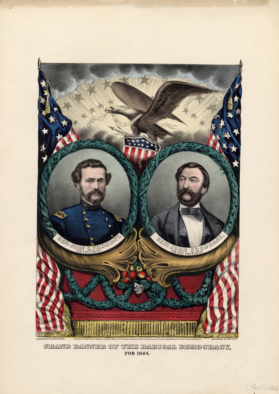 Wielki sztandar radykalnej demokracji, za 1864, wyd. przez Currier i Ives, 1864 autorstwa American School
