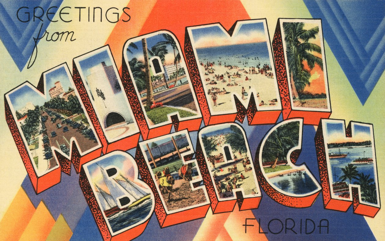 Pozdrowienia z Miami Beach na Florydzie autorstwa American School