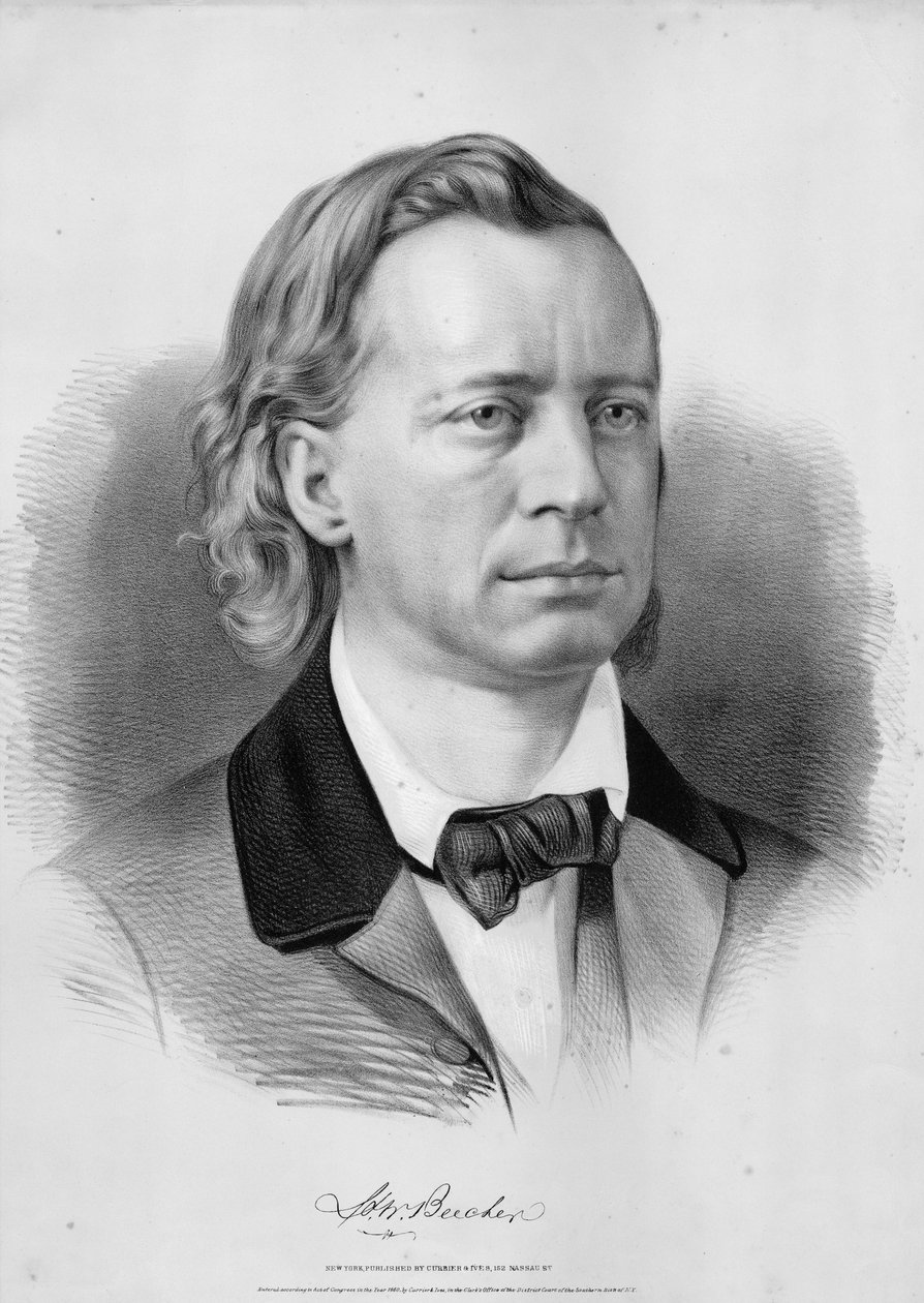 H. W. Beecher, wyd. autorstwa Curriera i Ivesa, 1860 autorstwa American School