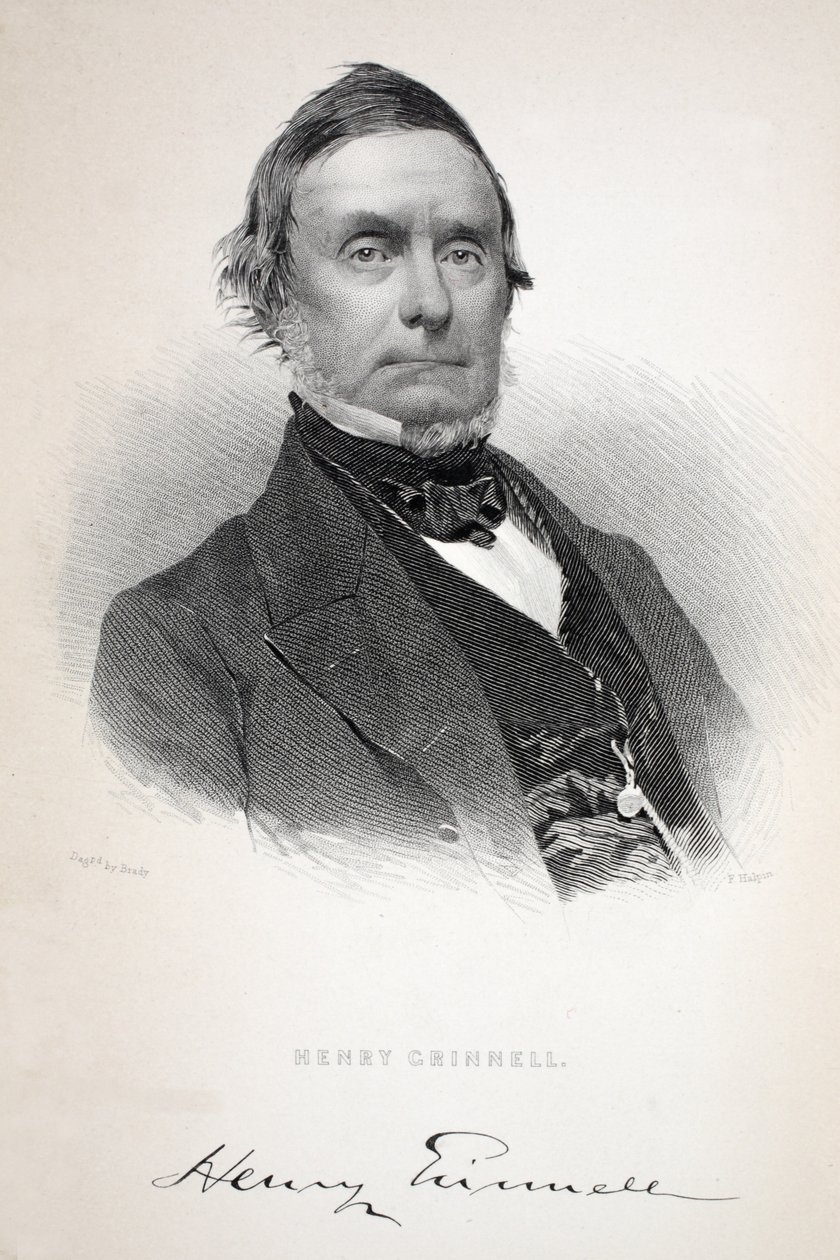 Henry Grinnell, ilustracja z Henry Grinnell (1799-1874); Druga Ekspedycja Grinnell w poszukiwaniu Sir Johna Franklina..., 1856 autorstwa American School
