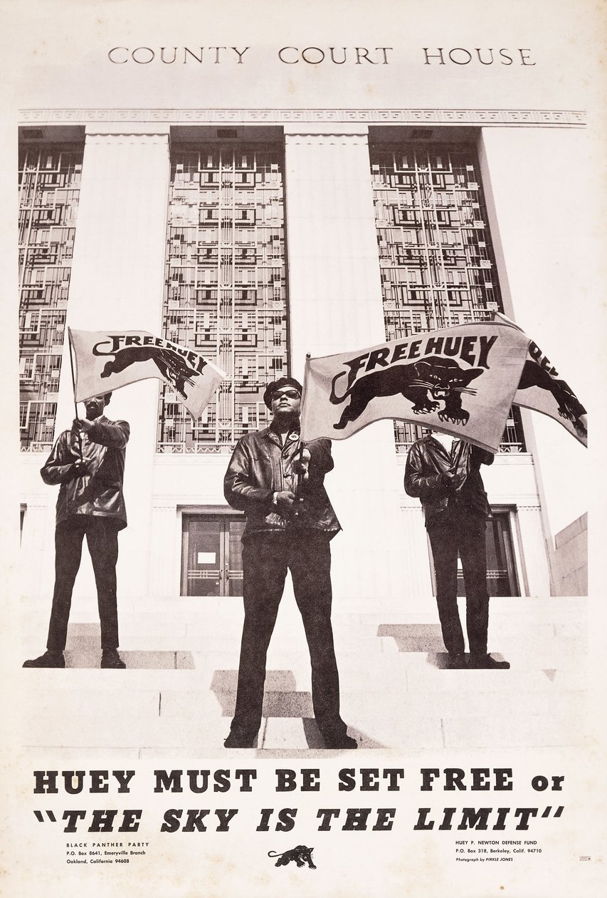 Huey musi być uwolniony lub „The Sky is the Limit”, c. 1970 (litografia) autorstwa American School