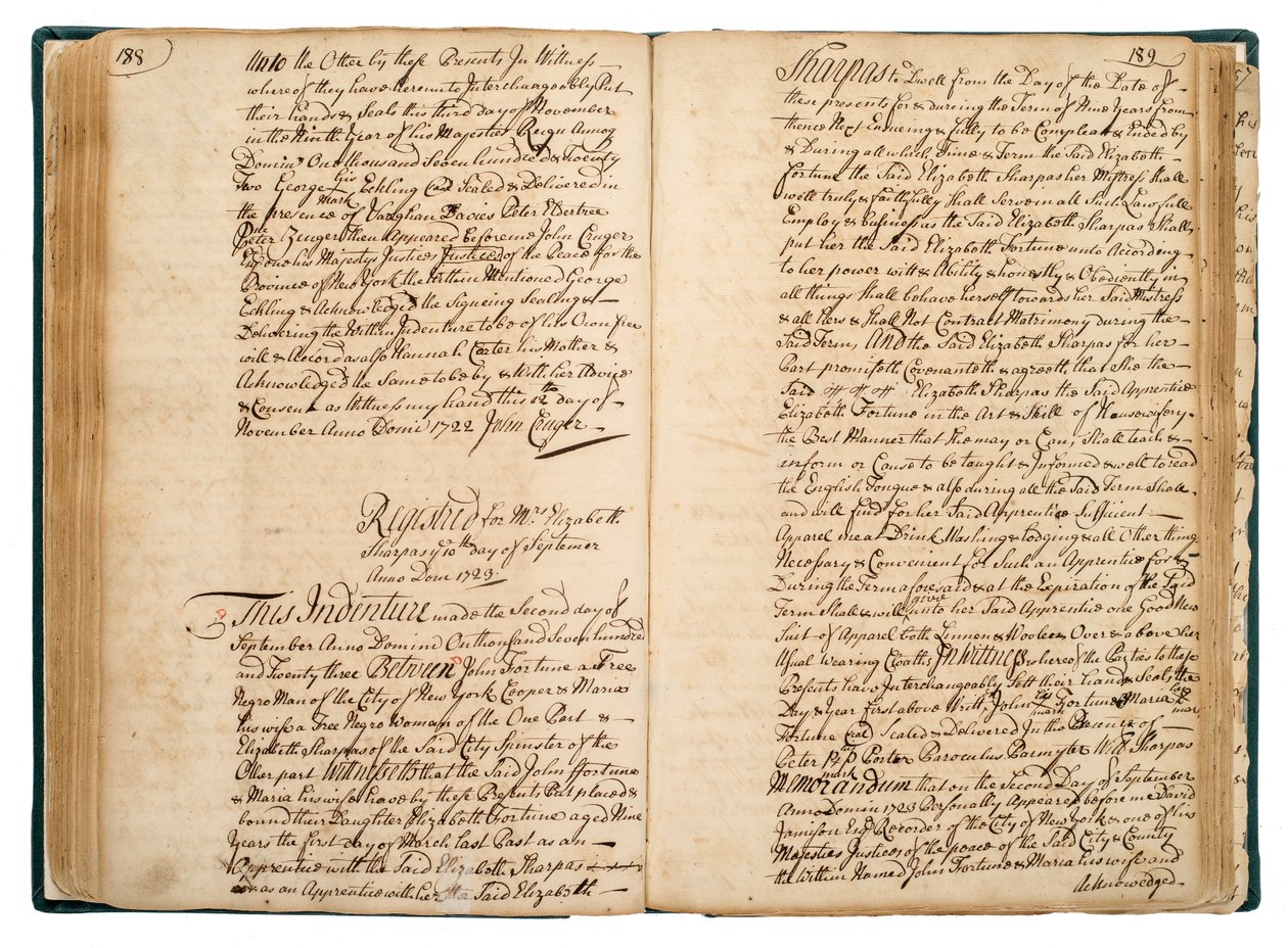 Indenture of Elizabeth Fortune, 10 września autorstwa American School