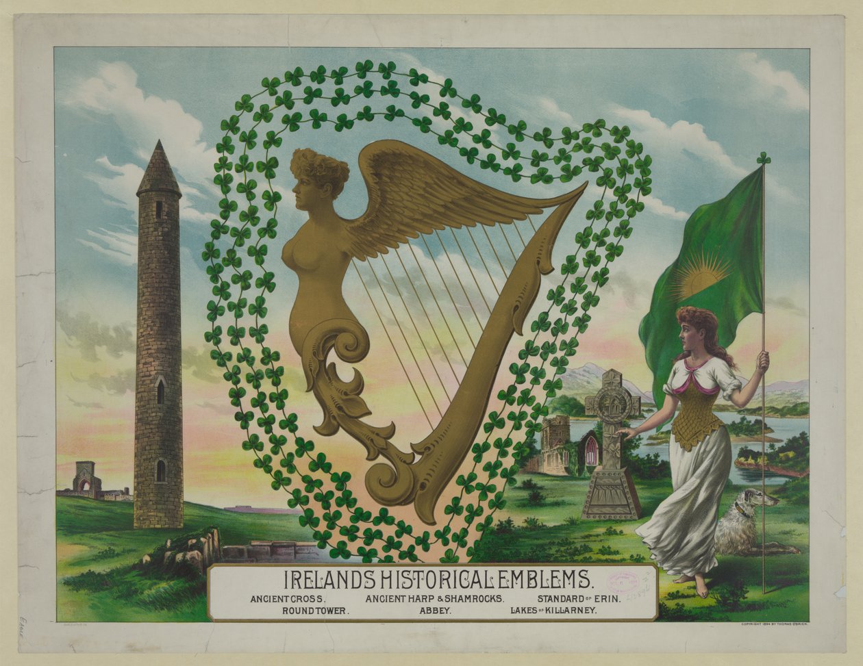 Historyczne emblematy Irlandii, 1894 autorstwa American School