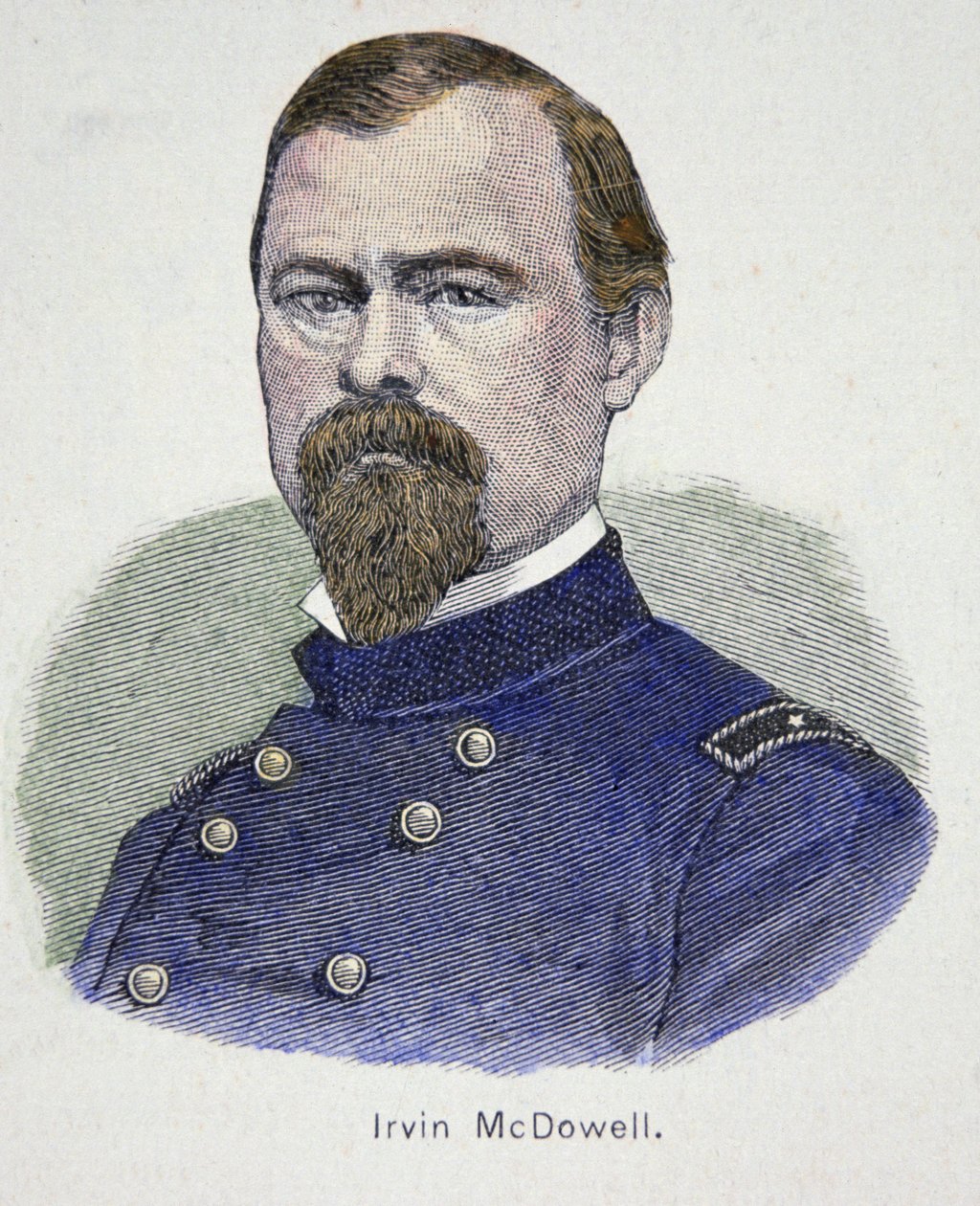 Irvin McDowell (1818-85) (kolorowy grawerunek) autorstwa American School
