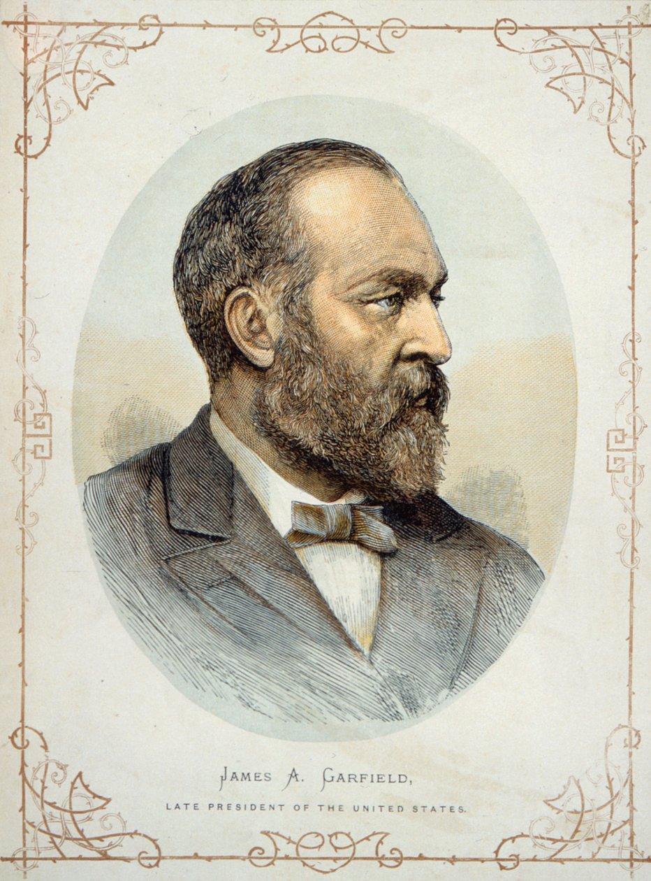 James A. Garfield (1831-1881), późniejszy prezydent Stanów Zjednoczonych (kolor lito) autorstwa American School