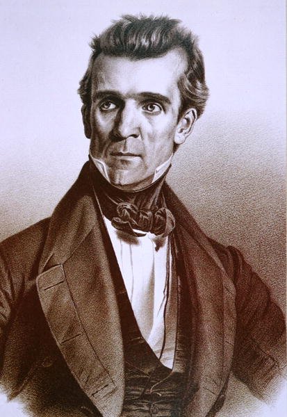 James Knox Polk (1795-1849) (lito) autorstwa American School