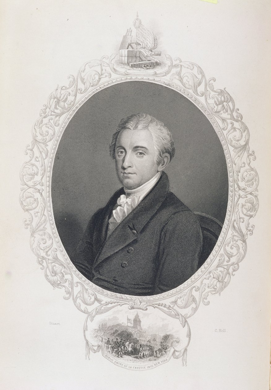James Monroe, z „Historii Stanów Zjednoczonych”, tom. II, Charles Mackay, grawerowane przez C. Holl autorstwa American School