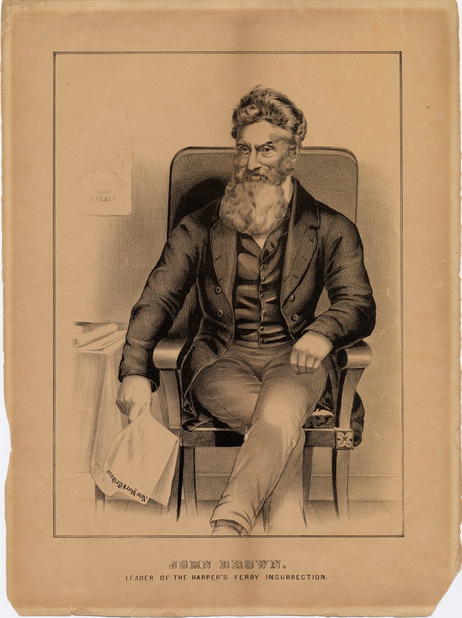 John Brown, przywódca powstania promowego Harpers, 1859 autorstwa American School